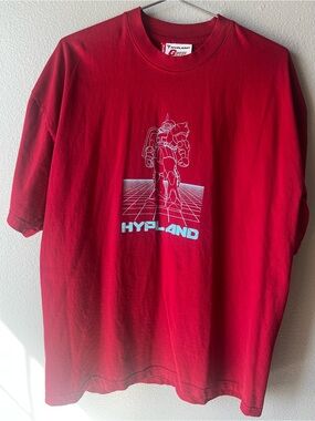 Hypland Red Men’s Gundam Crewneck T-Shirt XL